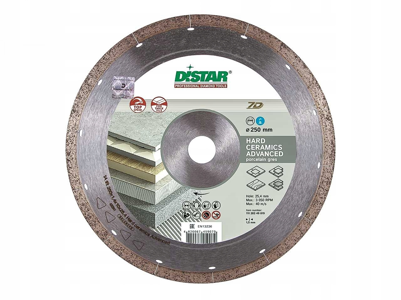 

DiSTAR Tarcza diamentowa na mokro Advanced 250mm