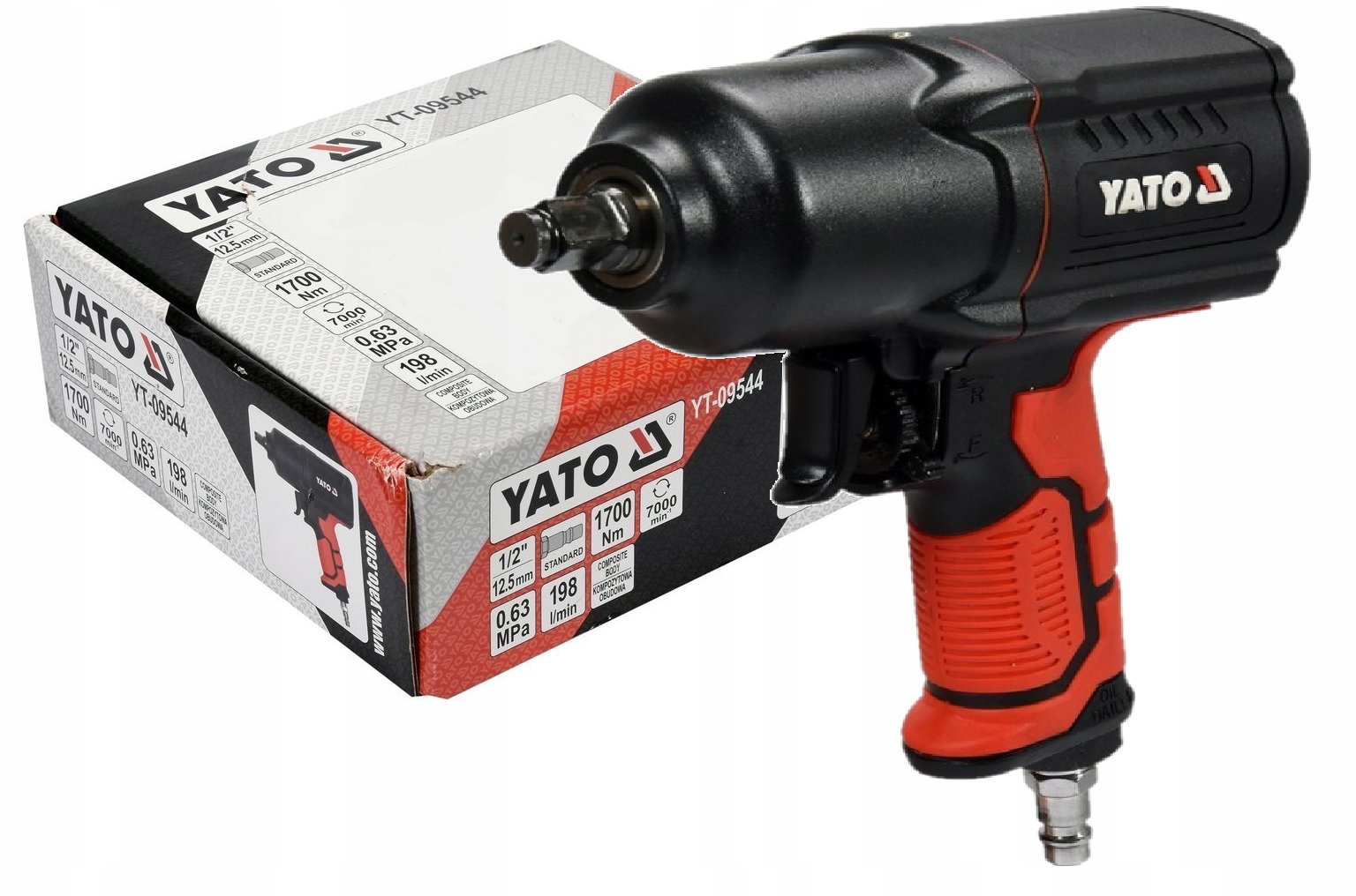 Pneumatický Skrutkovač 1/2" 1700 Nm Kompozitný Yato YT-09544