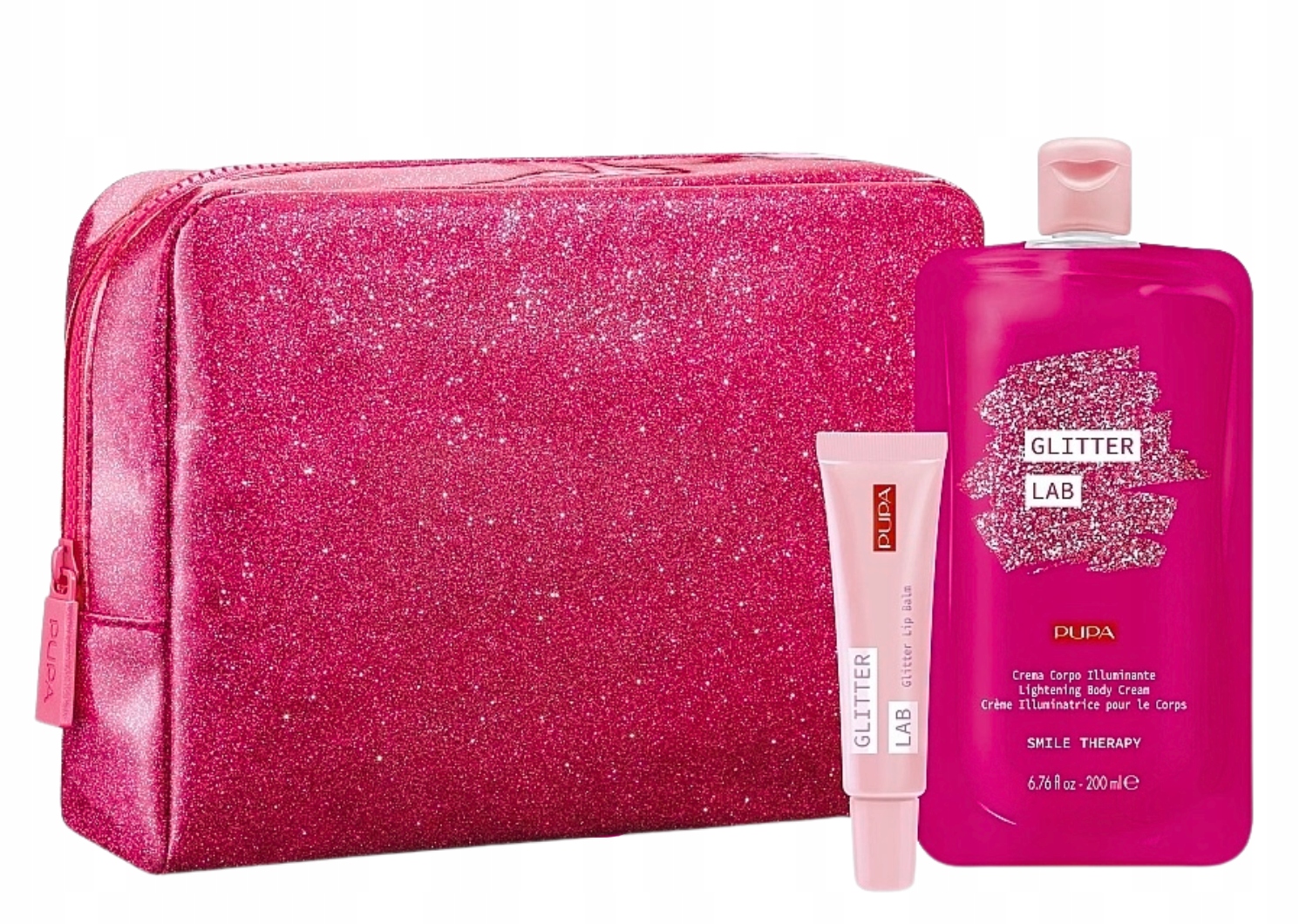 Pupa Glitter Lab Zestaw Prezentowy Balsam do ust Balsam do ciała 004