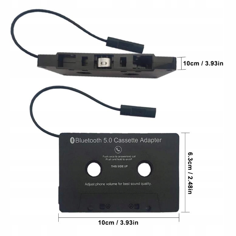 kaseta bluetooth 5.0 do radia adapter transmiter RADIA Źródło sygnału bluetooth USB