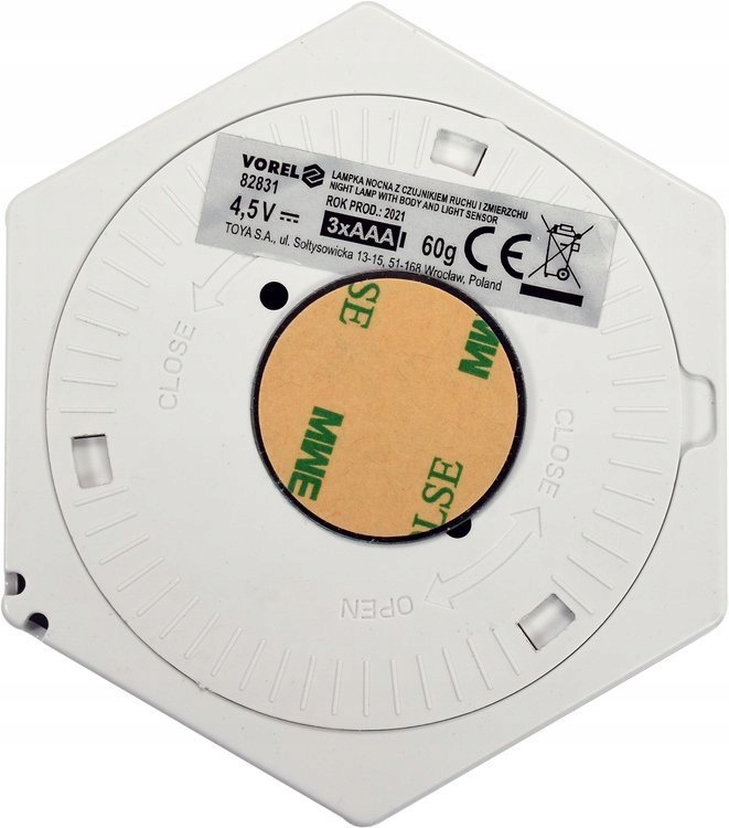 LAMPKA NOCNA SMD LED 50LM CZUJNIK RUCHU 3AAA 82831 Model 82831