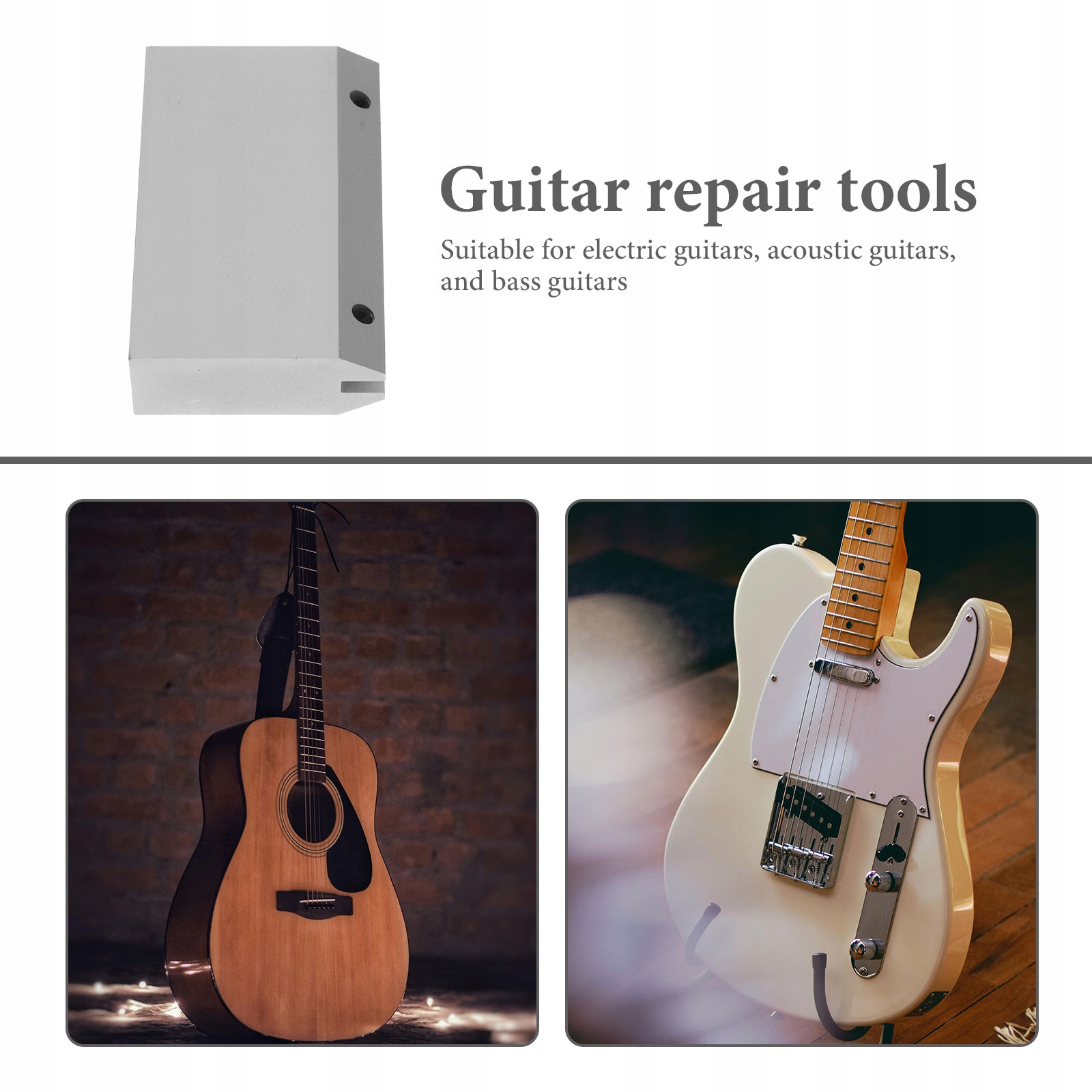 NARZĘDZIE DO PRASOWANIA FRET PRESS NAPRAWA GITARY ELEKTRYCZNEJ Kolor srebrny