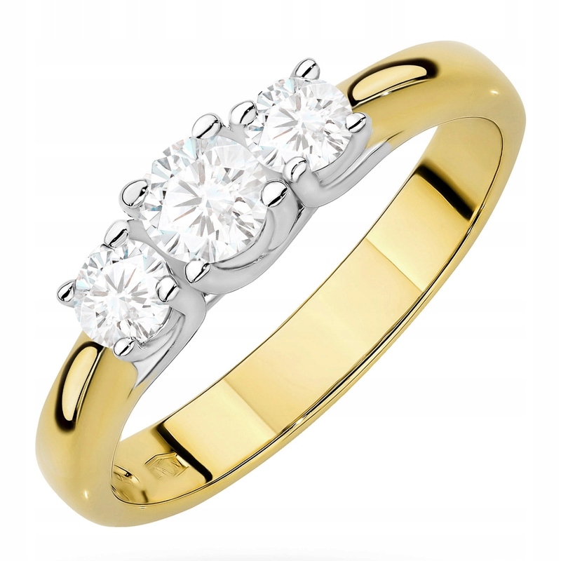 Zlatý Prstýnek pr. 585 14k Laboratorní diamanty 0,49ct