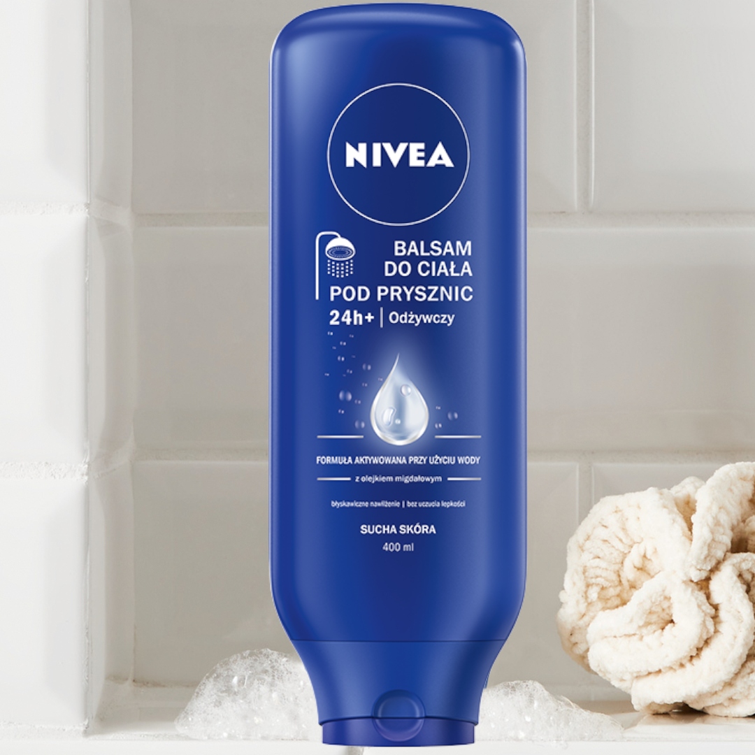 NIVEA Balsam do ciała pod prysznic - nawilżający odżywczy 400ml x 2 Stan opakowania oryginalne