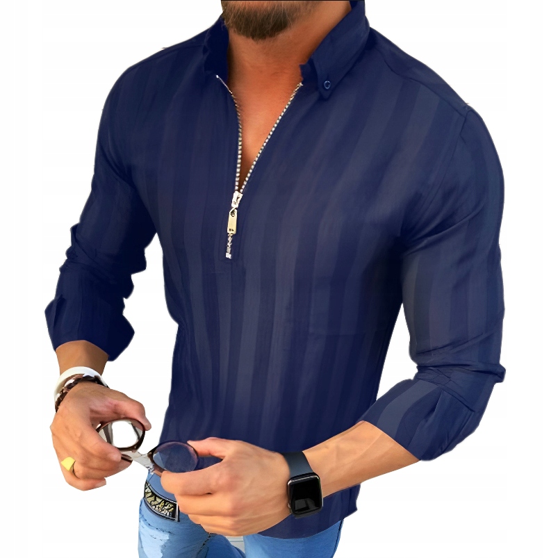 Pánská košile Casual Pruhovaná Denní Elastická