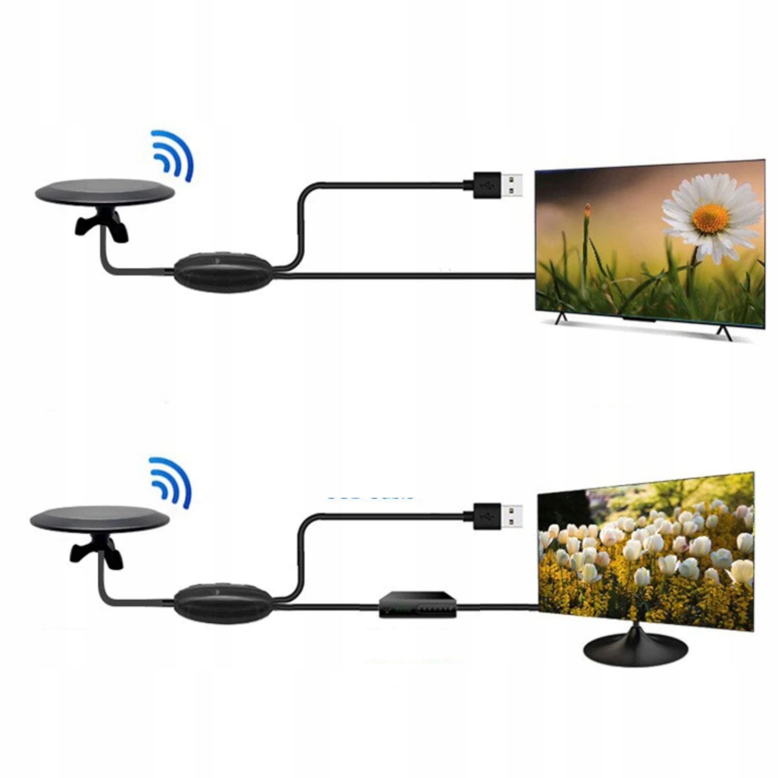 ANTENA DVB-T DVB-T2 AKTYWNA DOOKÓLNA 360 MUX-8 WEWNĘTRZNA MOCNA POKOJOWA Marka Wiedyska