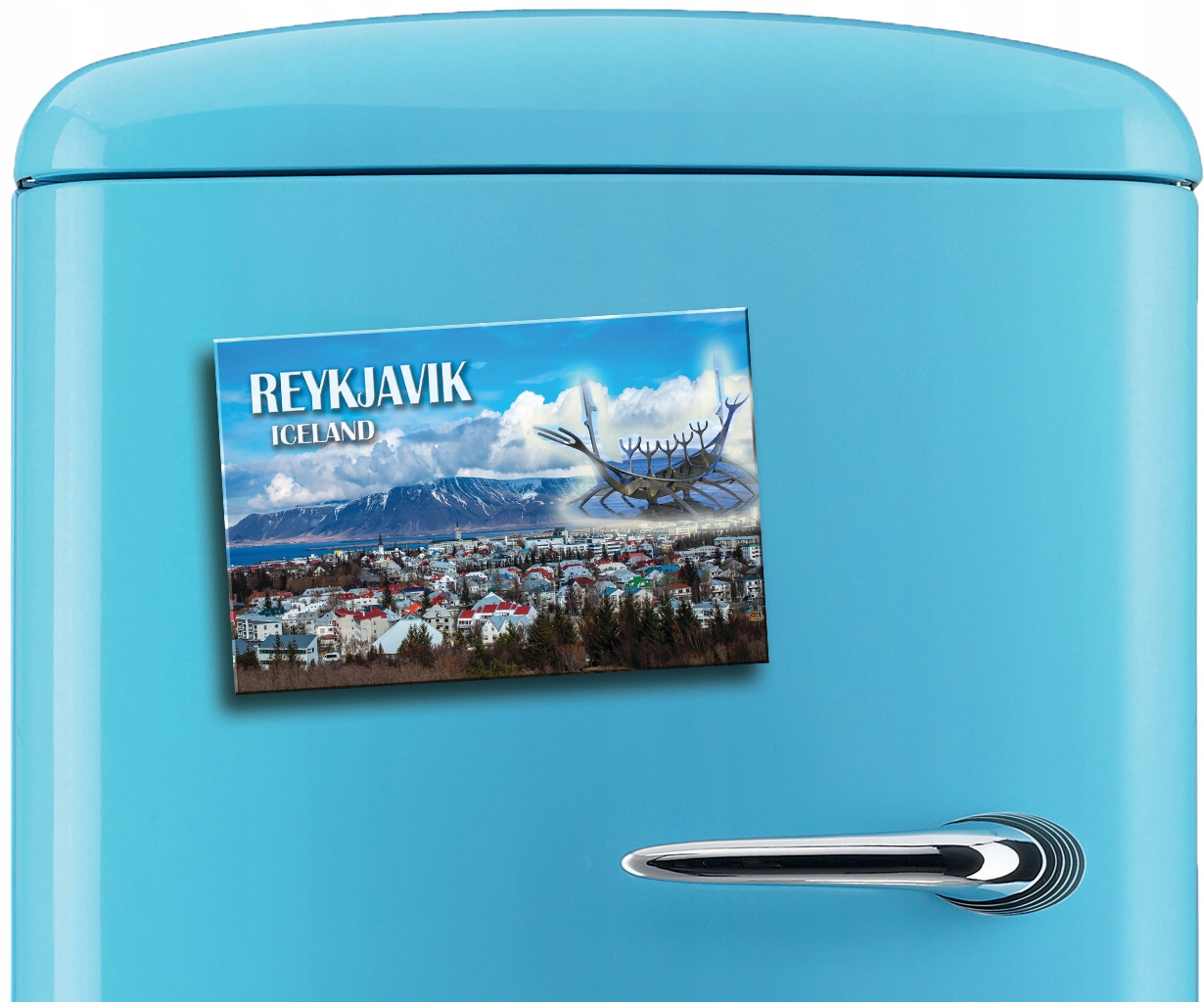 ISLANDIA REYKJAVIK GÓRY MIASTO RZEŹBA MAGNES MAGNESY NA LODÓWKĘ 07 Marka inny