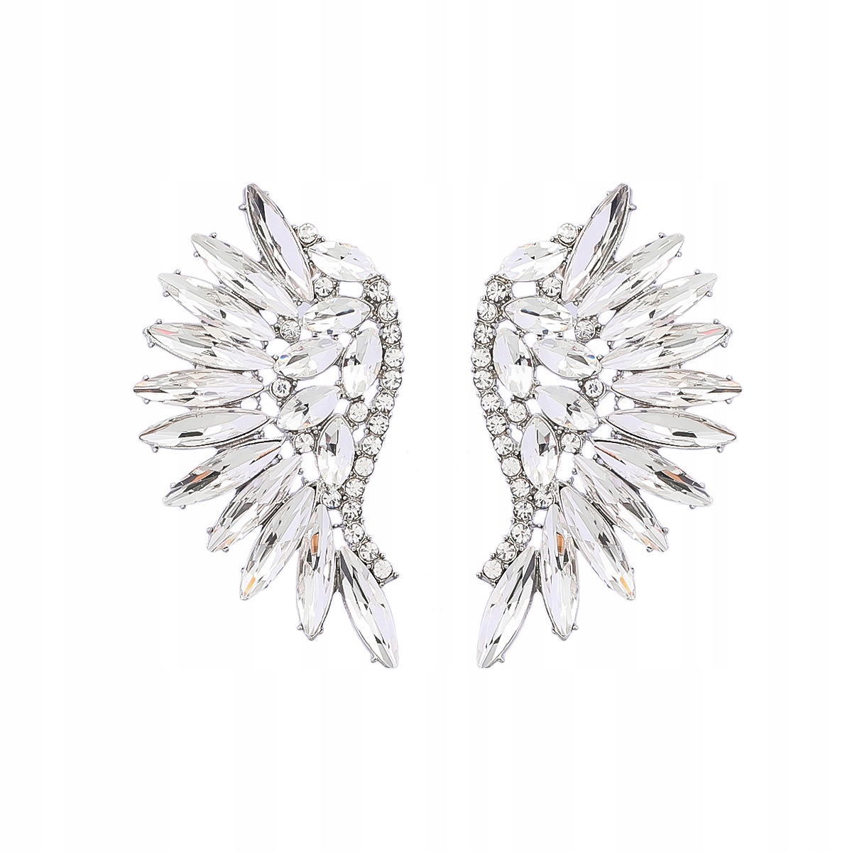 

Kolczyki srebrne z cyrkoniami skrzydła cyrkonie