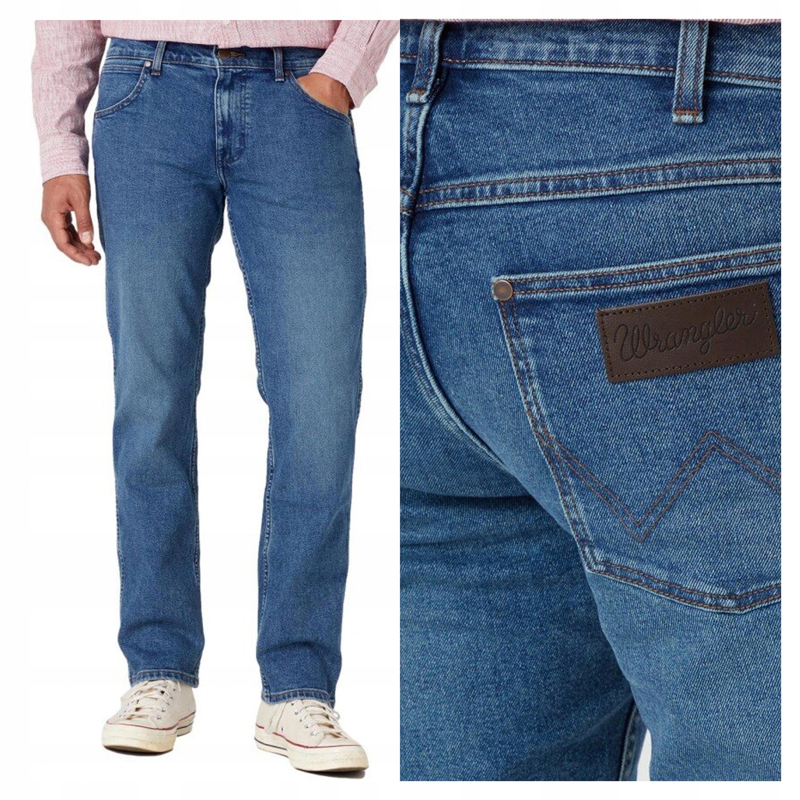 Pánské jednoduché džínové kalhoty Wrangler Greensboro 32/36