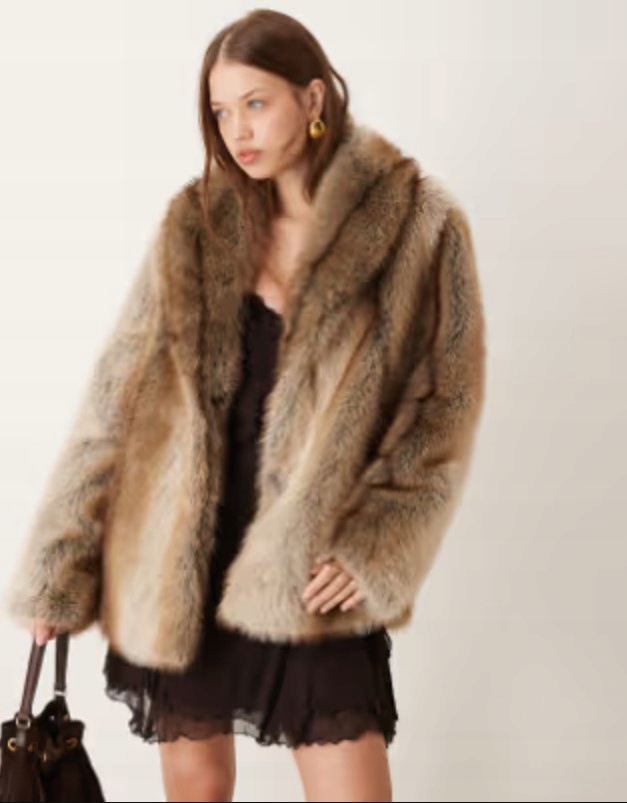 BRĄZOWE FUTRO KOŁNIERZ V6R LT2__XXS/XS