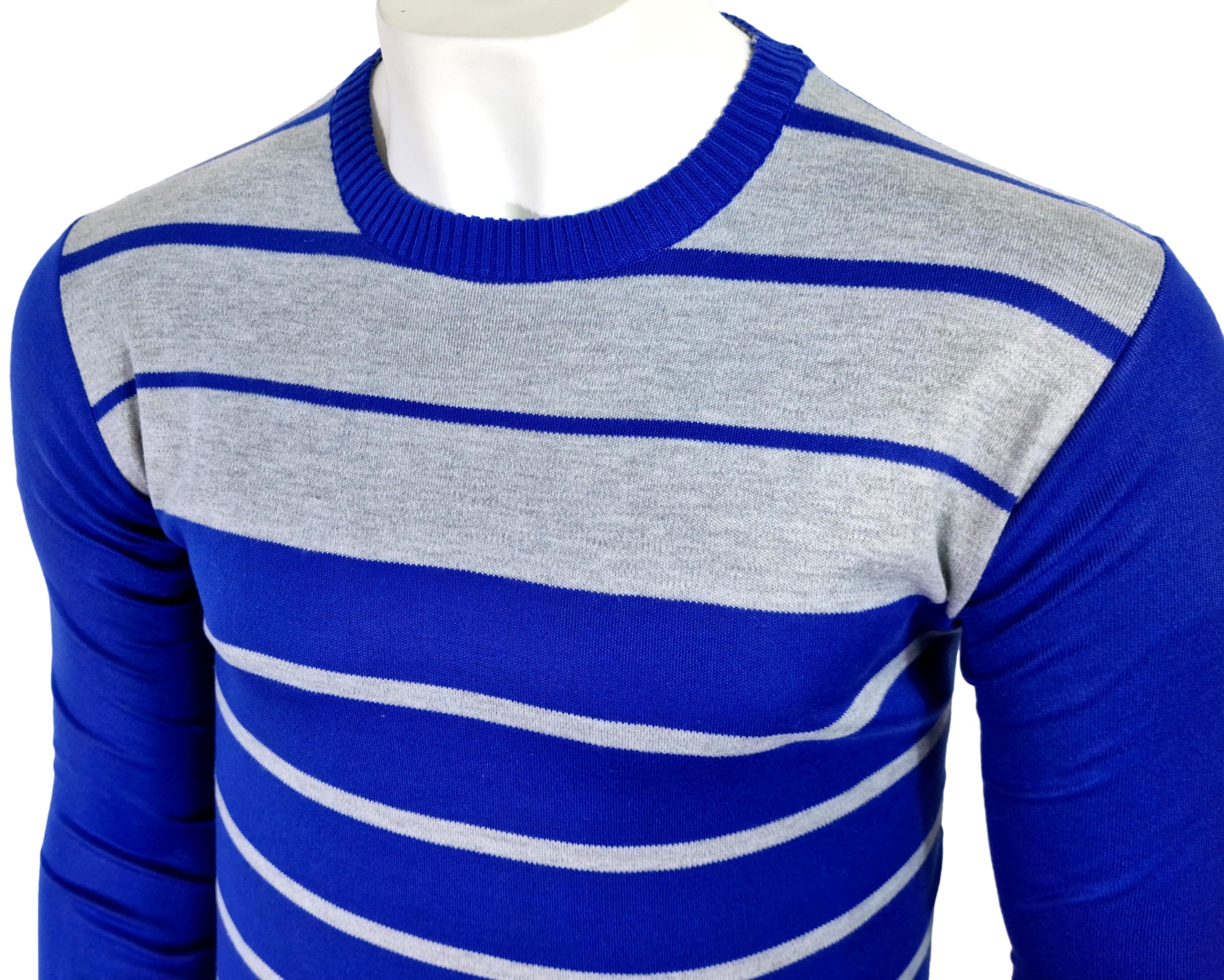 SWETER MĘSKI Z DODATKIEM WEŁNY _ O43 PASKI r. XXL Marka inna