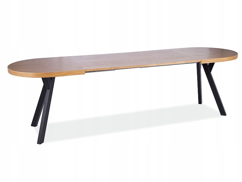 Stół DOMINGO II 140(272)x80 dąb okleina naturalna Materiał blatu płyta MDF