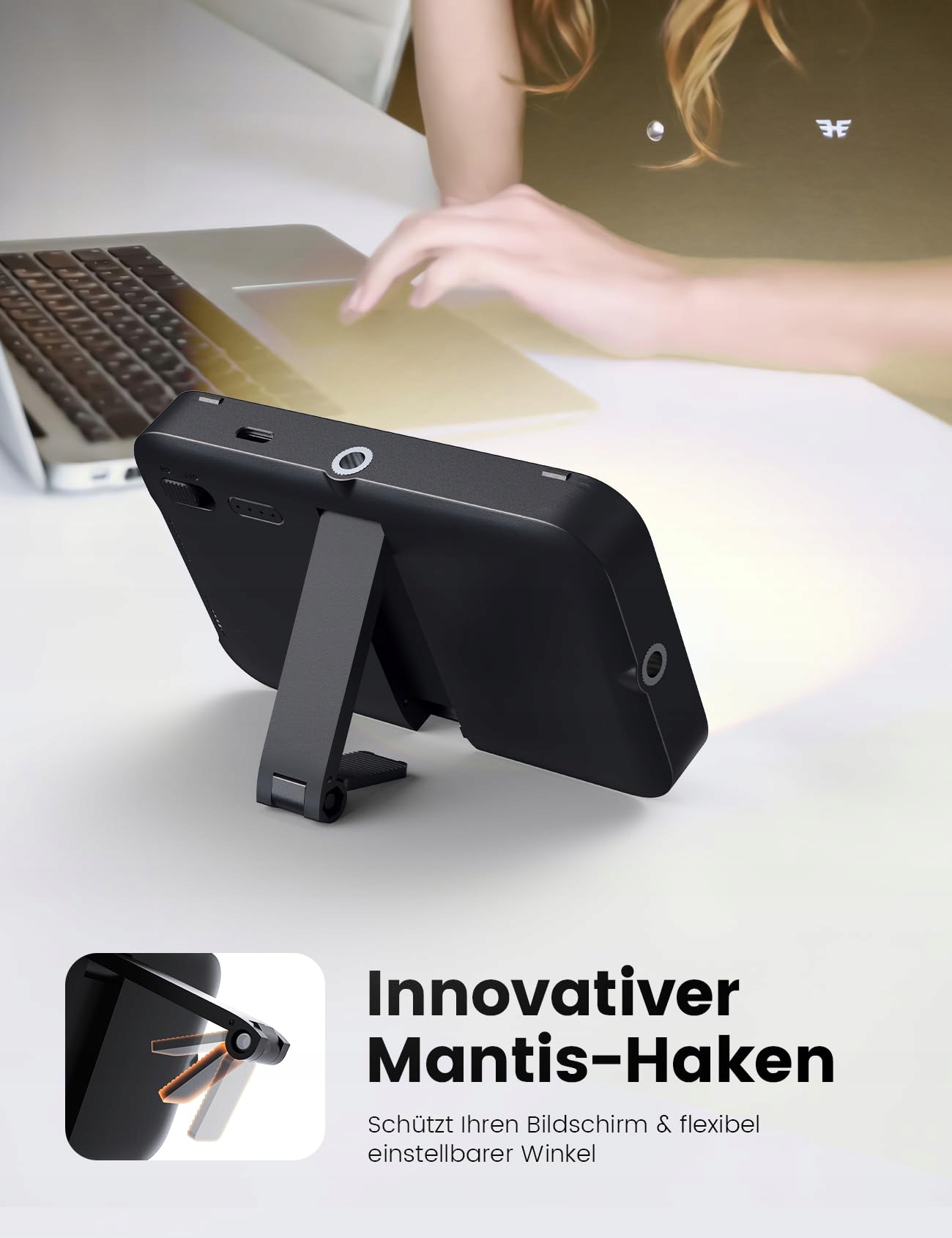 ANXRE Lampa Selfie LED Z Dyfuzorem Do Telefonu i Laptopa — miniatura 5