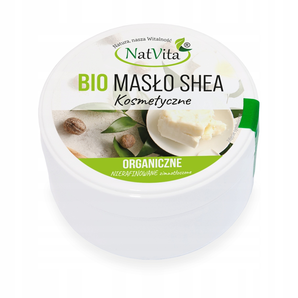 Masło Shea Bio zimnotłoczone nierafinowane 100g NatVita