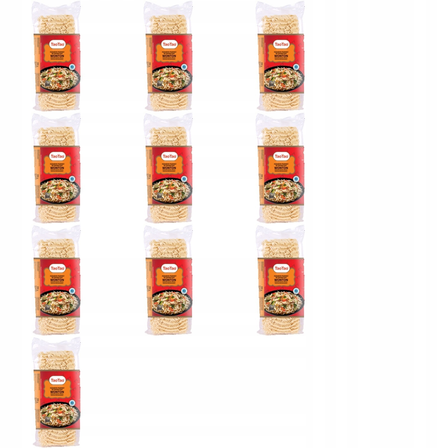 10 x 200 g Taotao Pšeničné Těstoviny s bleskovým wontonem