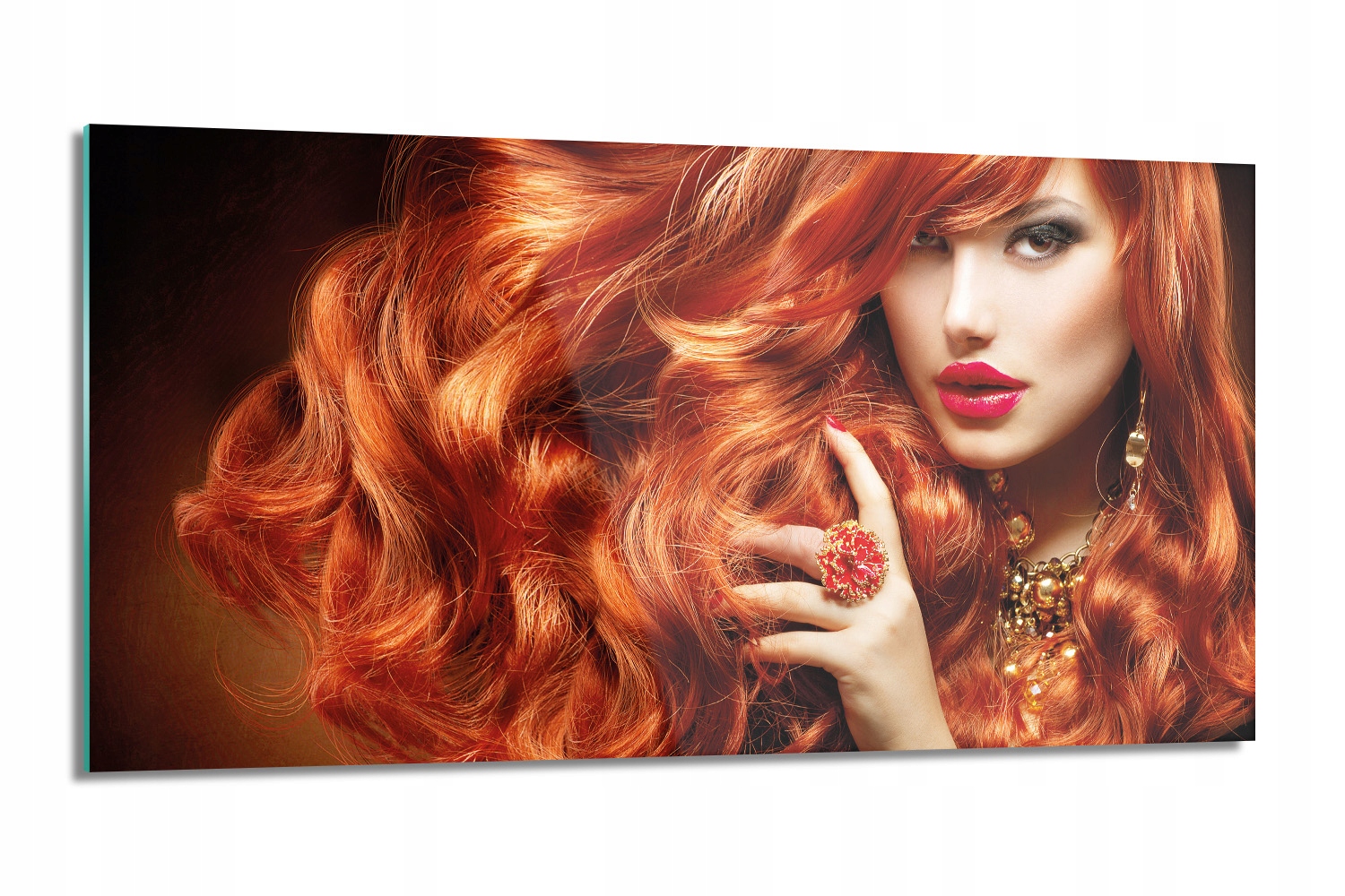 panel do kuchyne Žena vlasy ryšavé 100x50 s fotografiou