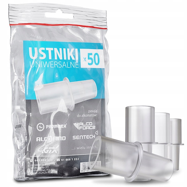 Ustniki Do Alkomatu iSOBER 30 Pro X-5 Plus AL9000 AL8000 Plus Elite 50szt