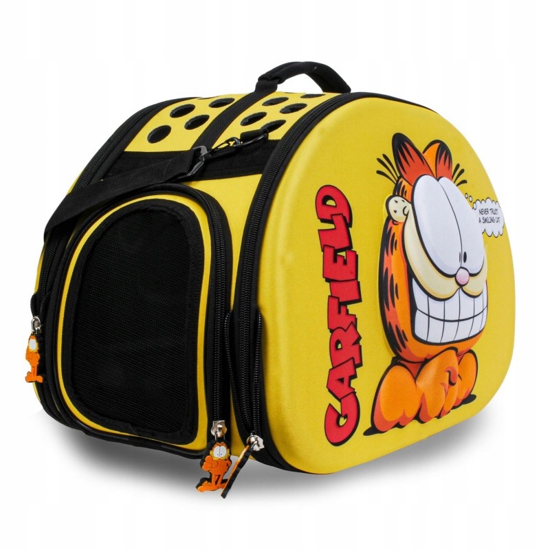 Levně Garfield, přepravka pro kočky, s 3D Eva ražbou žlutá, 43x32x23cm