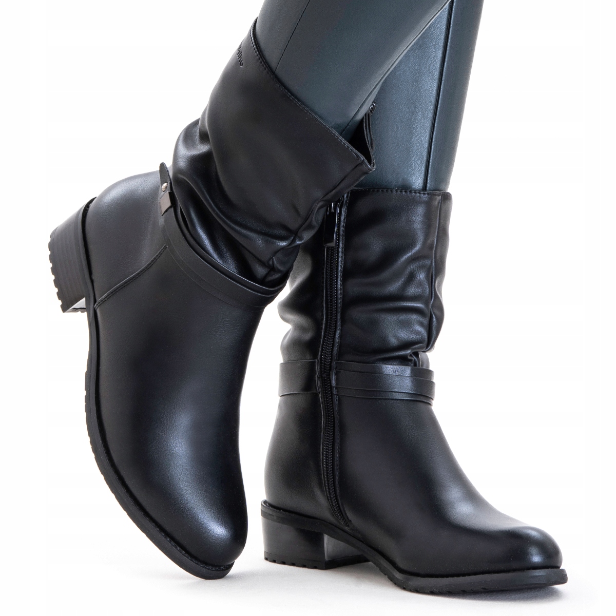 

Kozaki ocieplane Wełna miękkie Szersze Wojtyłko