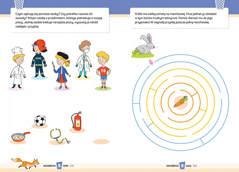 AKADEMIA PIĘCIOLATKA 5-latka Z NAKLEJKAMI ZADANIA Gatunek Łamigłówki, zagadki i gry