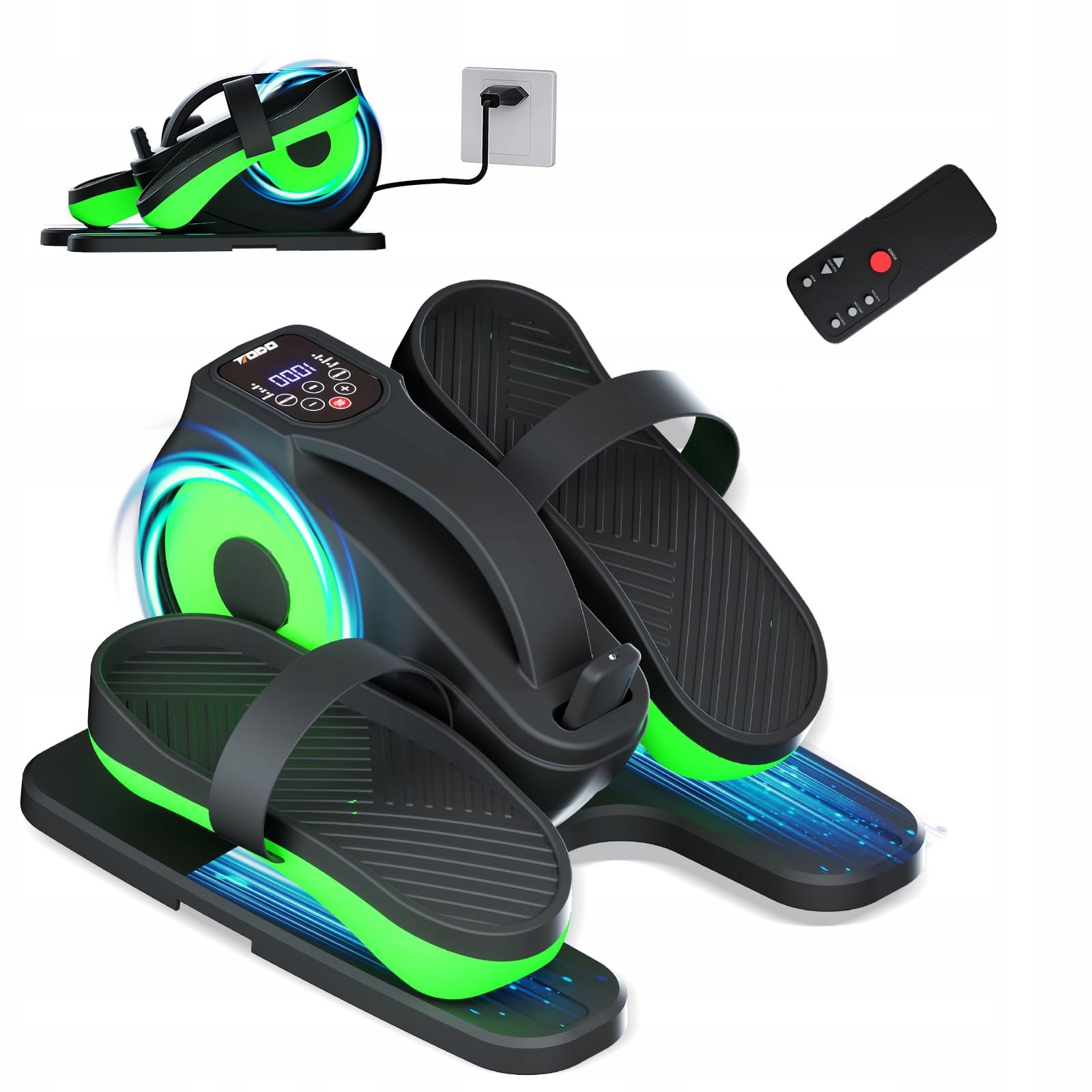 Orbitek Todo Mini Eliptyczny Zielony 12 regulowanych prędkości pilot