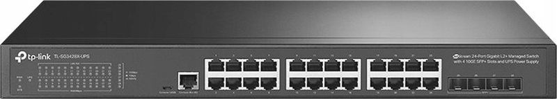 TP-Link TL-SG3428X-UPS JetStream L2 Switch 24x GElan 4x10GE Sfp+ a záložní