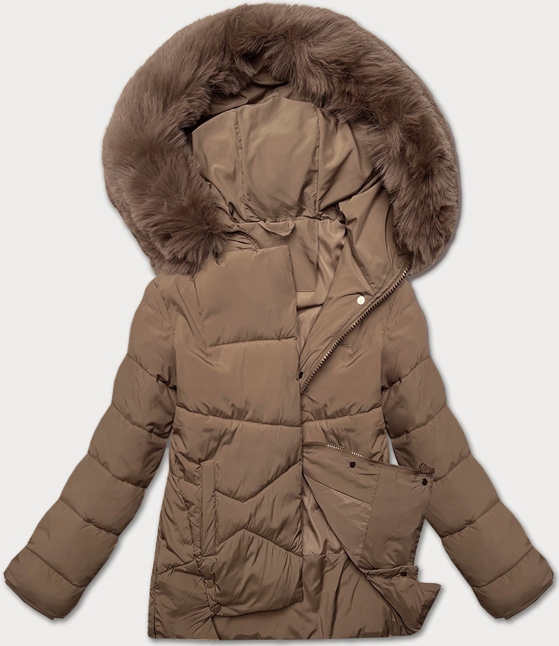 Lehká Dámská Bunda 16M9181 Tmavě Béžová XL (42)