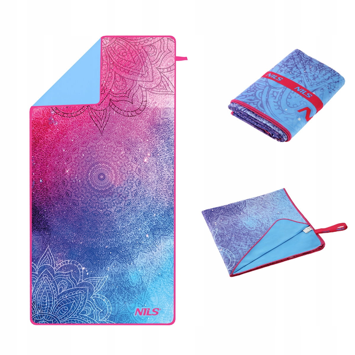 RĘCZNIK PLAŻOWY Z MIKROFIBRY SZYBKOSCHNĄCY 160x80 cm NILS MANDALA NCR14 Marka Nils Camp