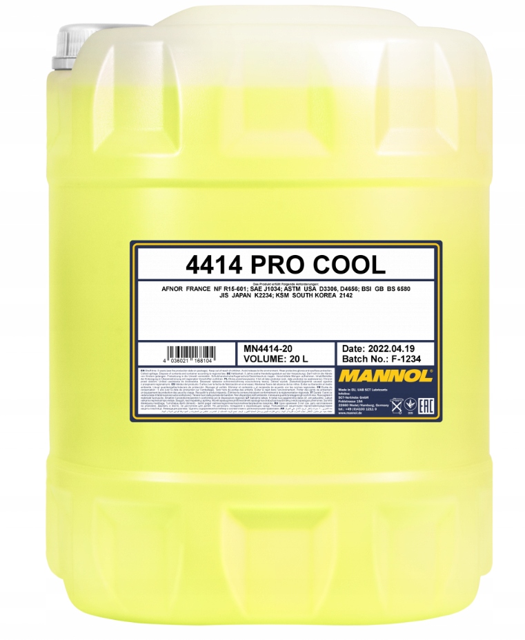 MANNOL МОТОЦИКЛЕТНА ОХОЛОДЖУЮЧА РІДИНА PRO COOL 20L