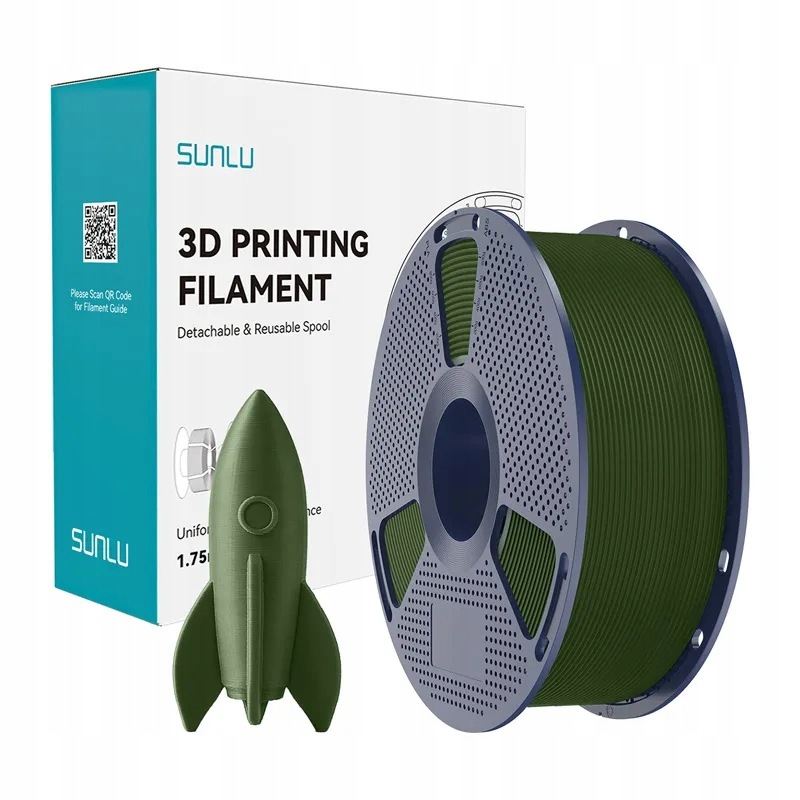 Filament Sunlu Pla High-Speed 1.75mm 1kg (oliwkowy)