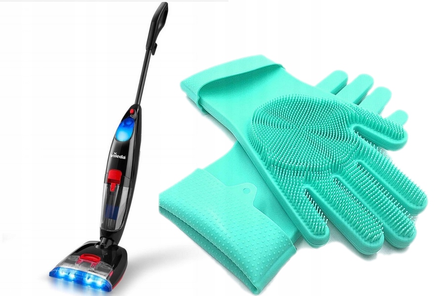 VILEDA JETCLEAN 3В1 ПЫЛЕСОС ВЕРТИКАЛЬНАЯ ШВАБРА + ПЕРЧАТКИ
