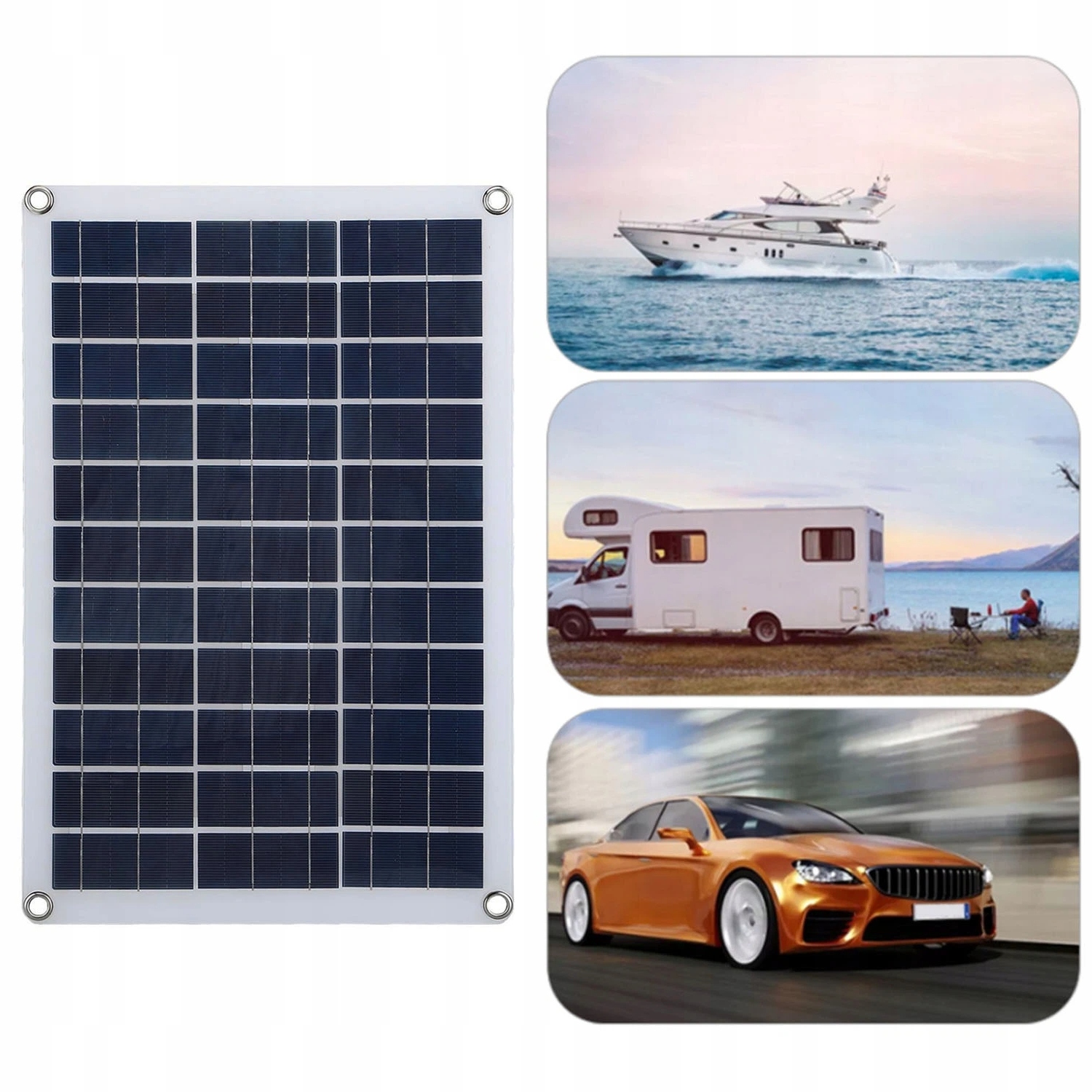 Kompletní Fotovoltaická Sada 20W Pro Nabíjení Akumulátoru Gelem