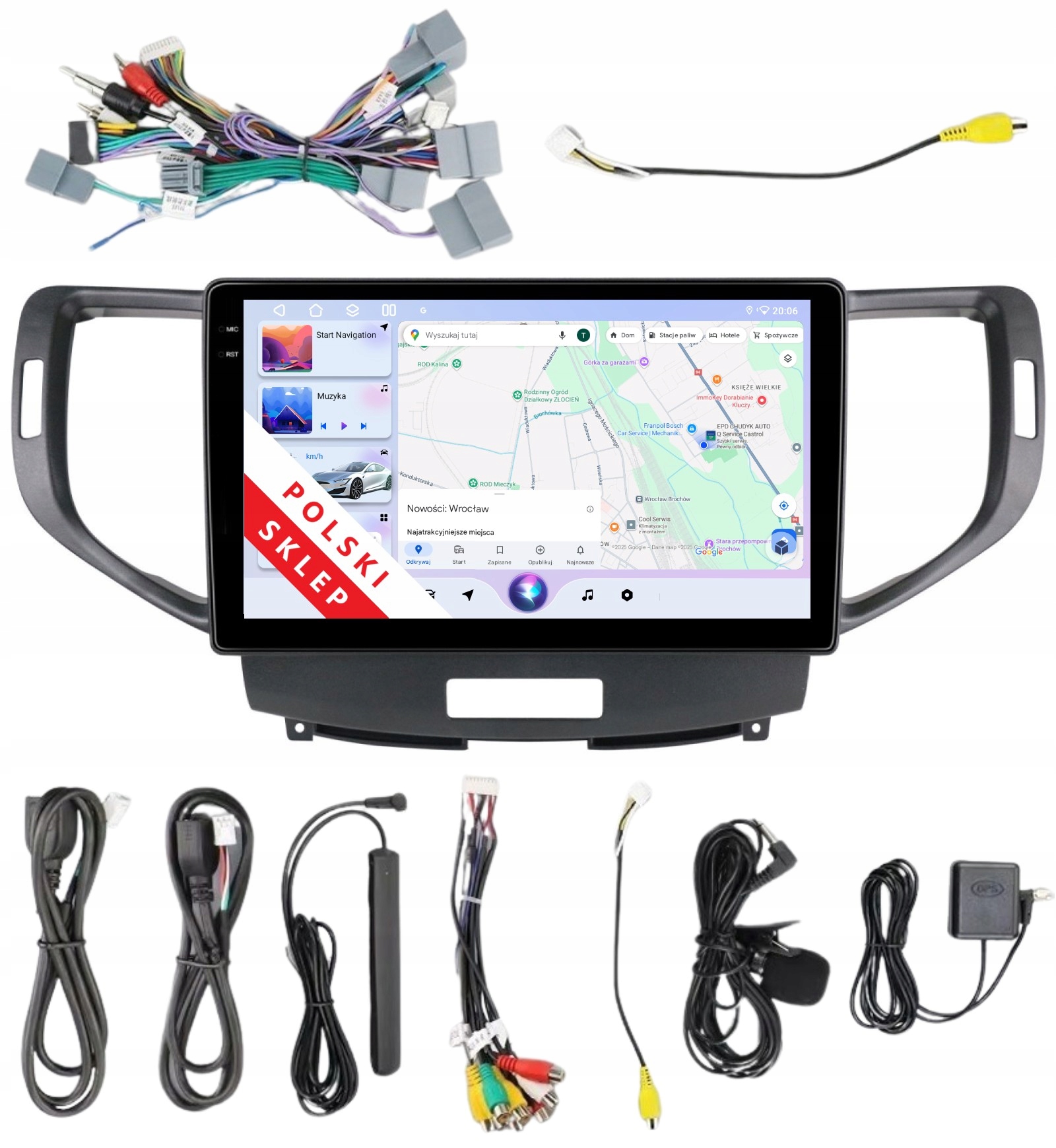 Navigácia Rádio 2DIN Android Honda Accord 8 VIII 6/128 Gb Carplay Dsp Lte