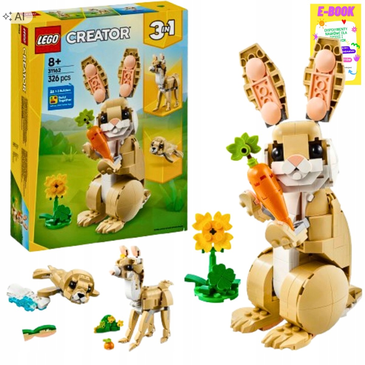 Lego Zwierzęta 3w1 Uroczy Królik Brązowy Lama Dla Dziecka Ebook