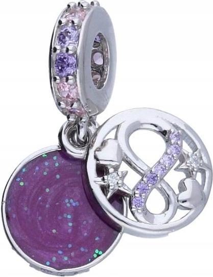 Stříbrný přívěsek 925 kosmos s bílými zirkony 3,52 g hvězdičky infinity