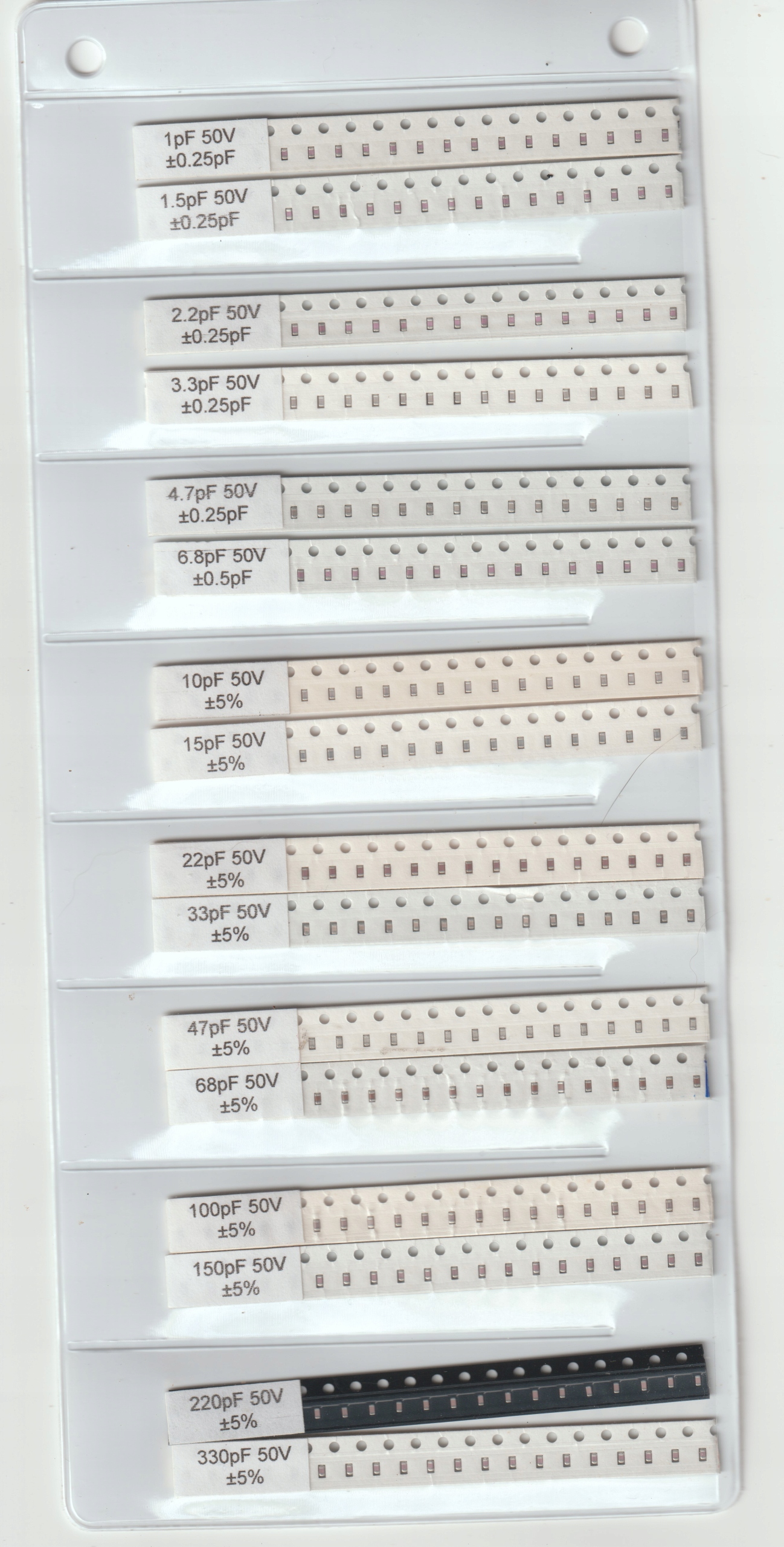 [620szt] Zestaw kondensatorów Smd 0603 31 wartości x 20 szt