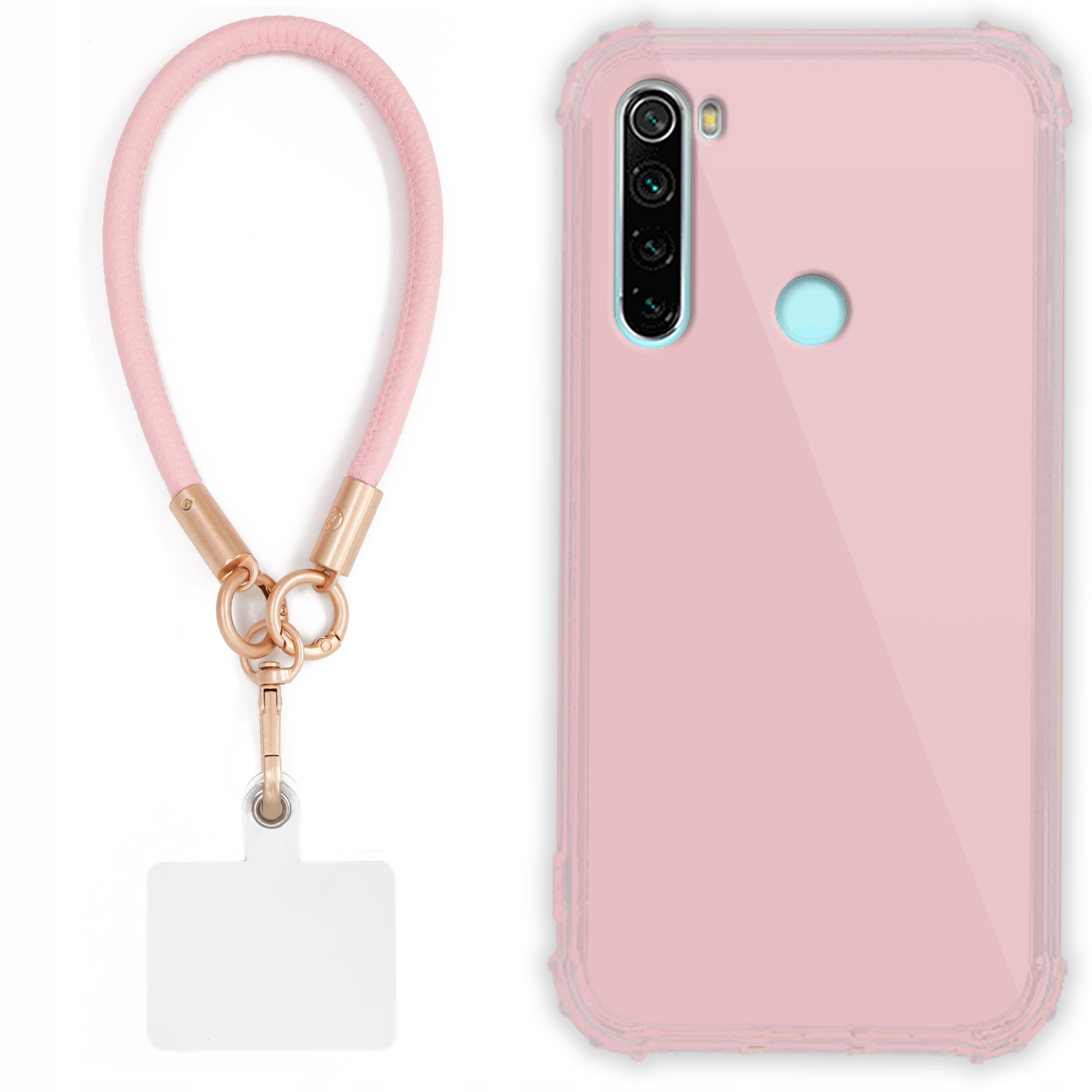 Pouzdro pro Xiaomi Redmi Note 8 Case Antishock Pinky Růžové vodítko Sada Tpu