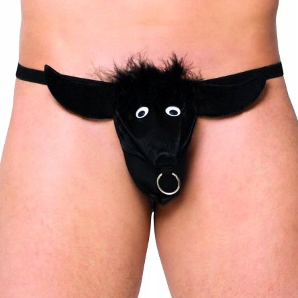 PRZEŚMIESZNE STRINGI MĘSKIE BYK SOFTLINE 4437 S-L Marka SoftLine