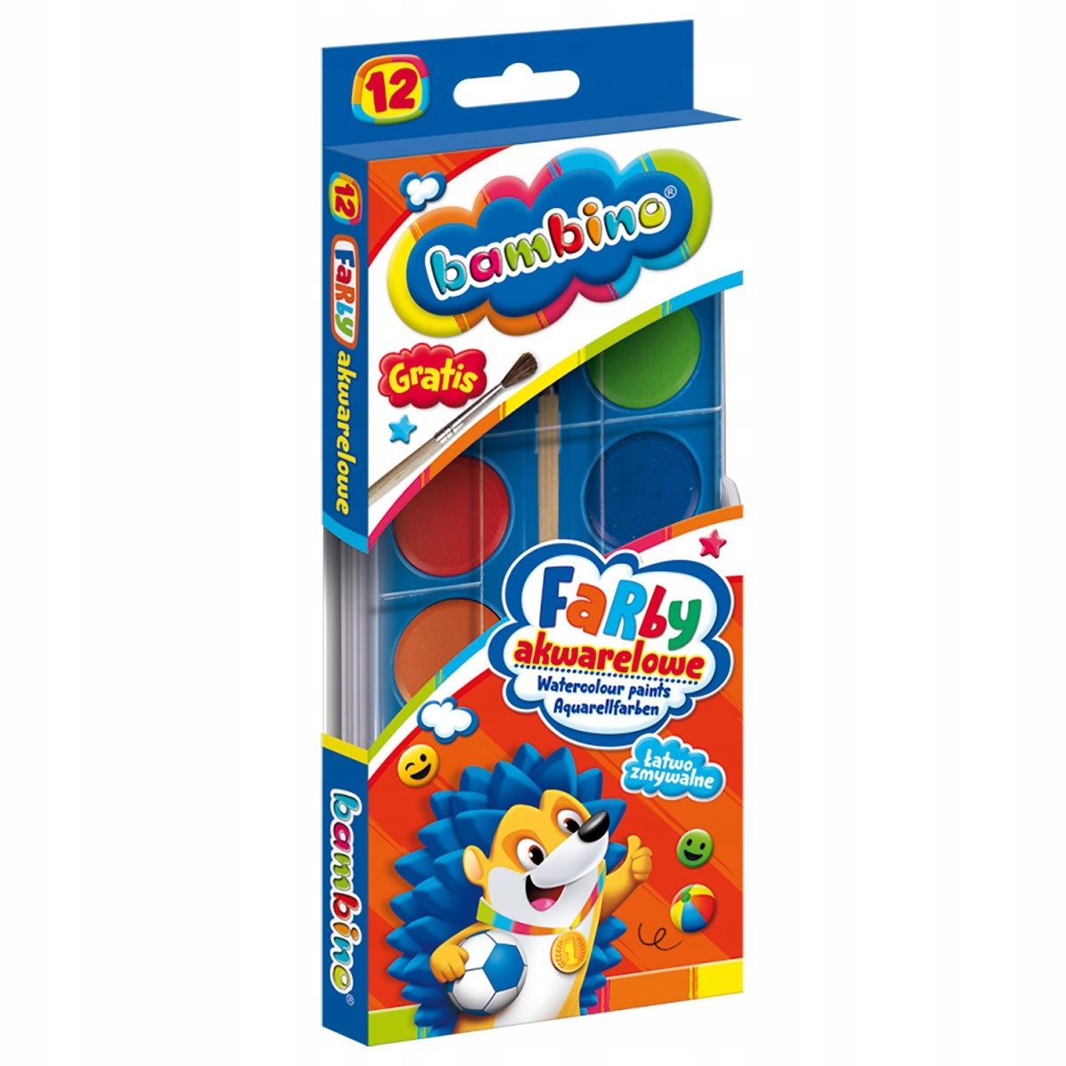 farby akwarelowe 12kolorów  BAMBINO — 3