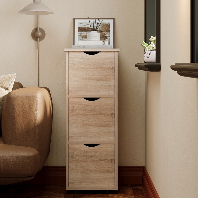 SZAFKA SŁUPEK Z SZUFLADAMI RUSTYKALNY DĄB KOMODA STOJĄCA WĄSKA POJEMNA LOFT Marka Rebiko