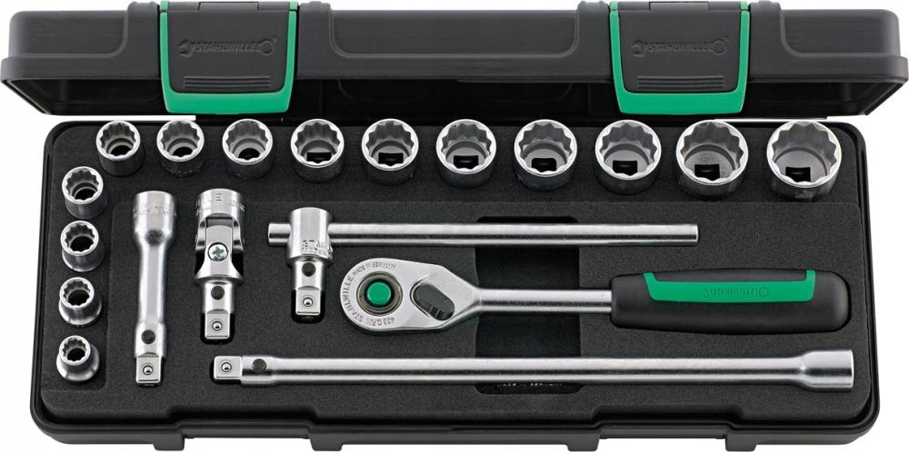 Sada nastrcne klice 3/8" 45/14/5I Qr 19ks. Stahlwille
