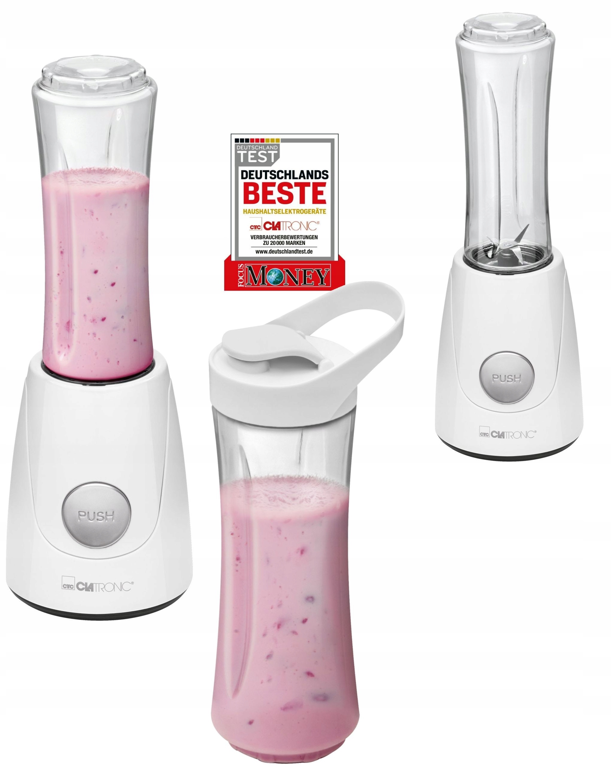 Mikser, Blender Kielichowy Do Smoothie, Koktajli Clatronic Sm Biały