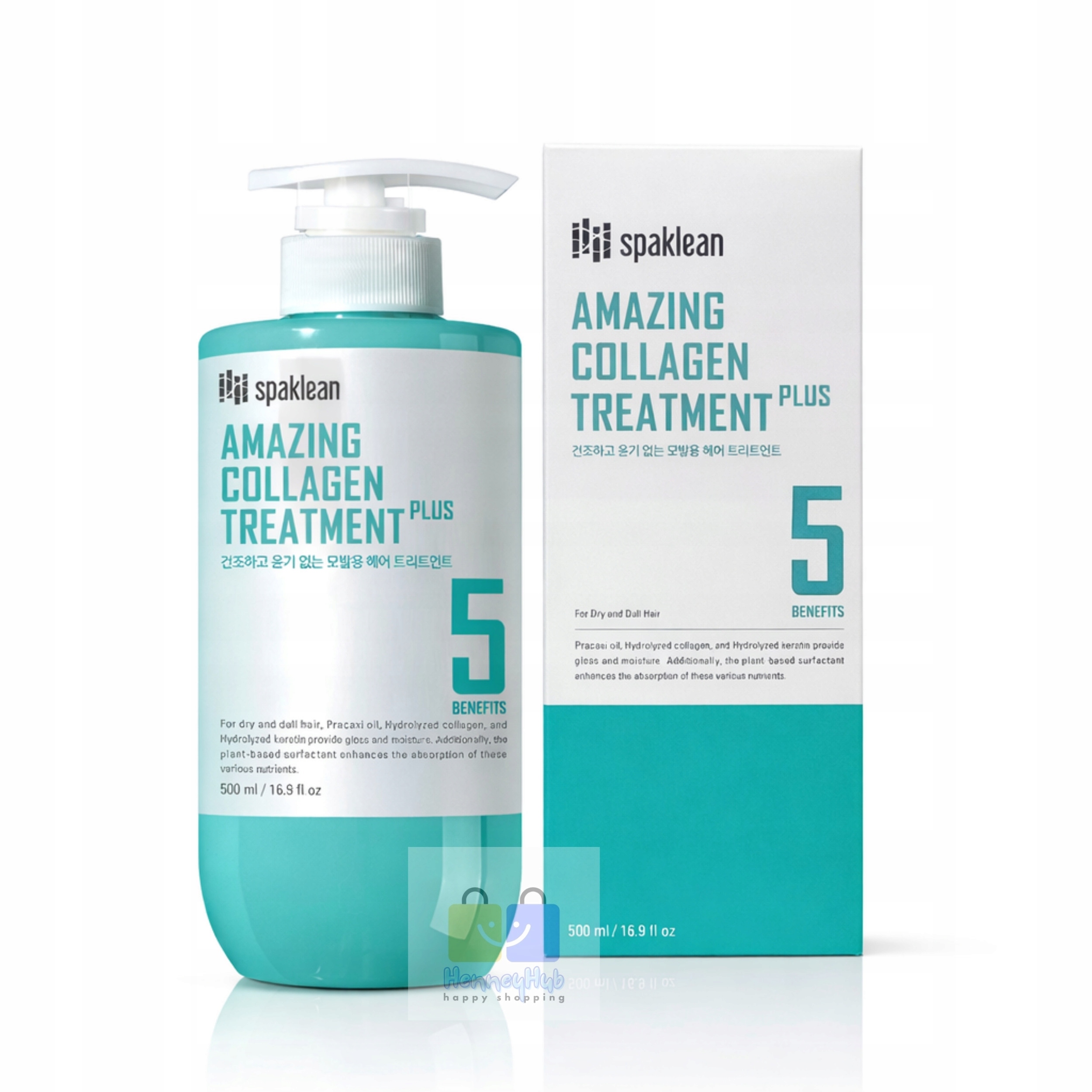 Balzám na vlasy Spaklean Amazing Collagen Treatment Plus 500 ml s kolagenem