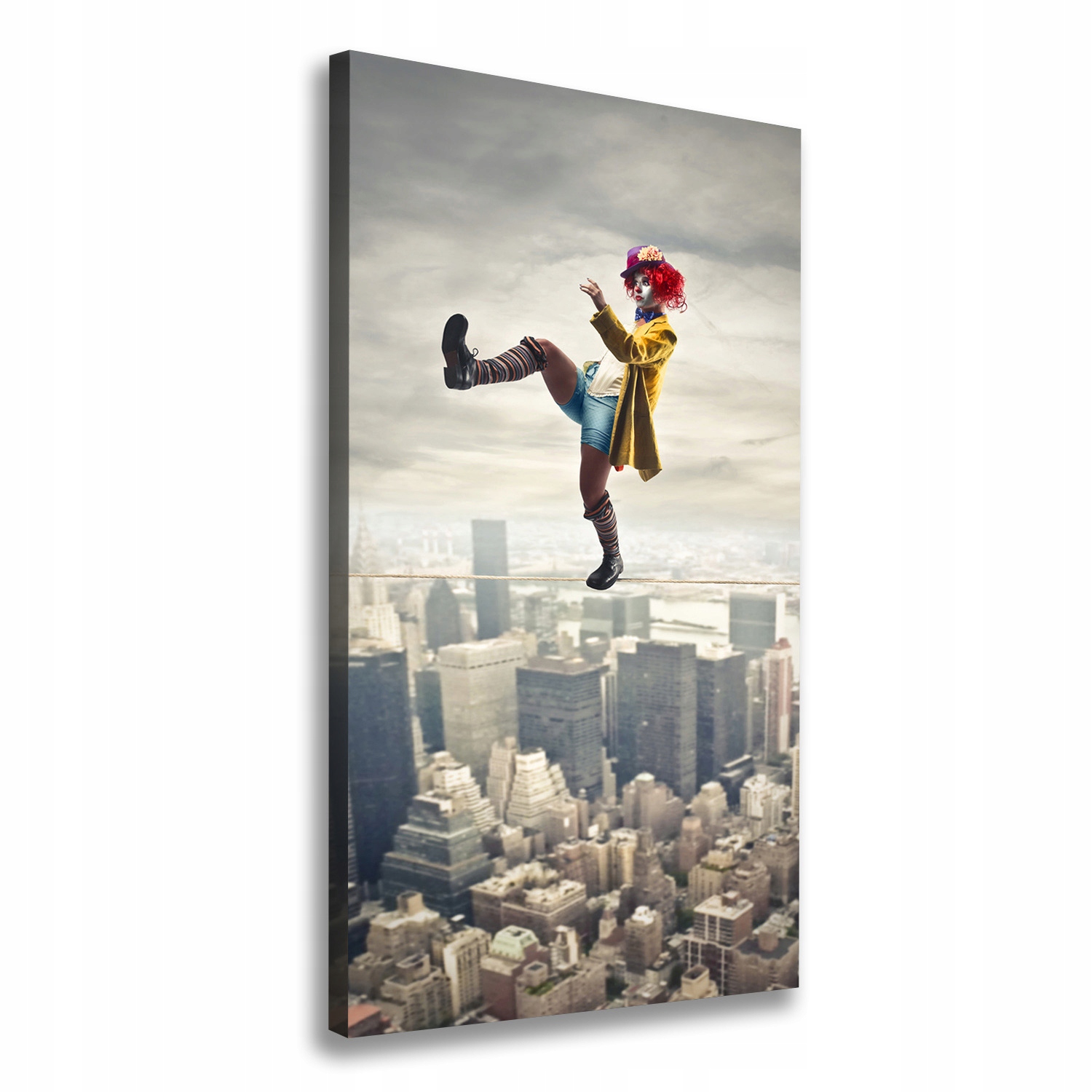 

Foto obraz na płótnie Klaun na linie 60x120 cm