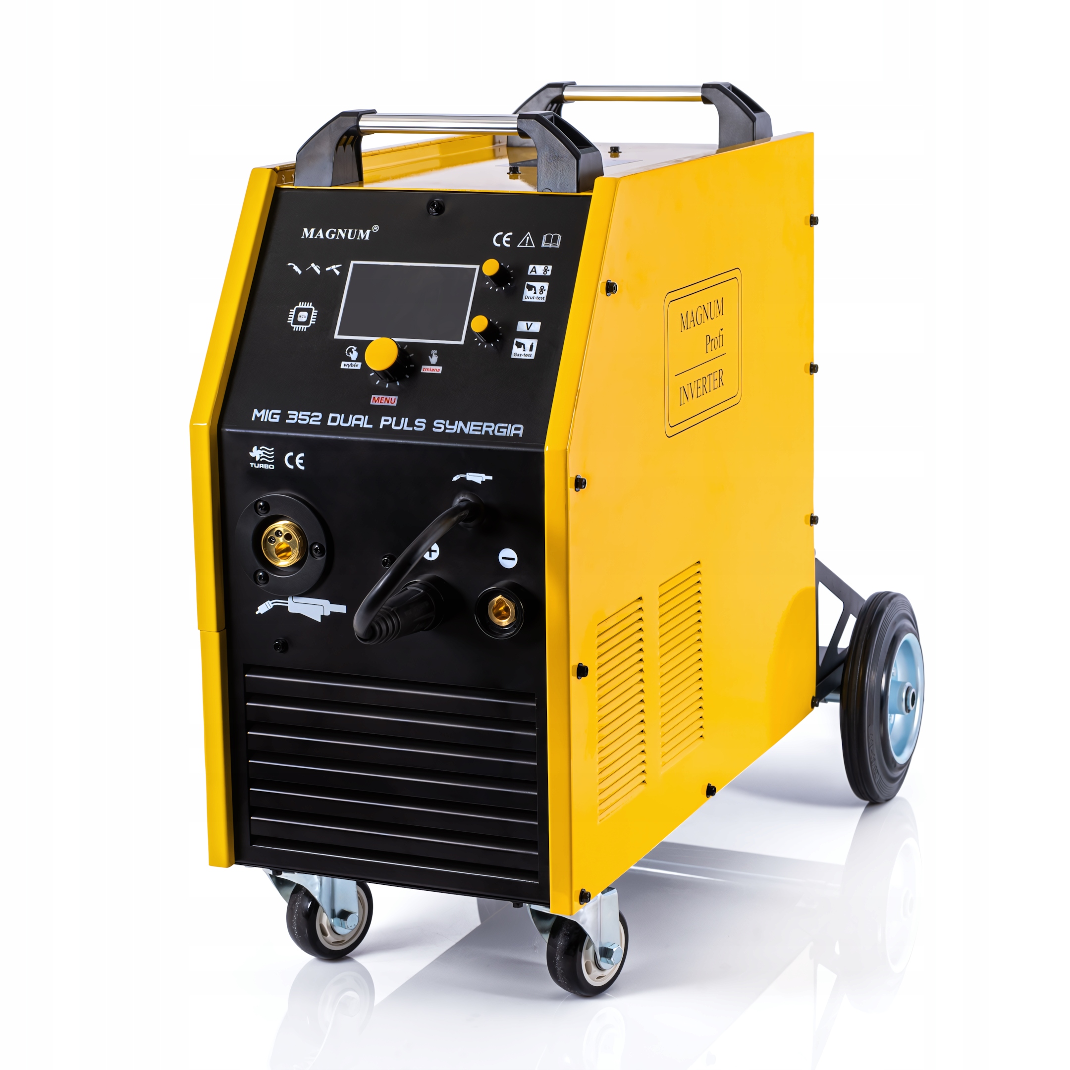 Svářečka Magnum Mig 352 Dual Puls Synergie 4X4 400V Mma Tig 350A 400V 2T 4T