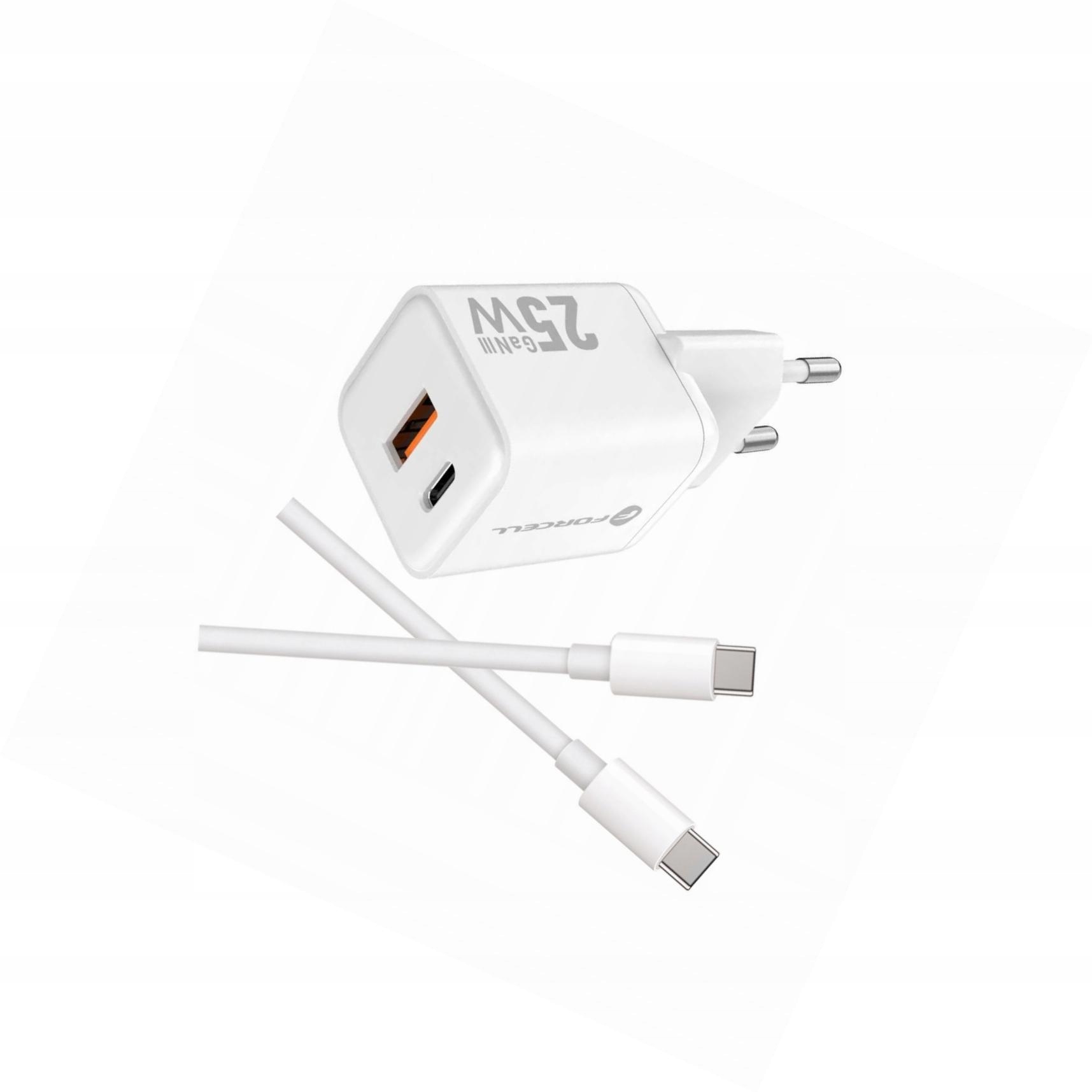 Szybka ładowarka Gan 25W 2 porty z kablem Usb-c do Samsung Galaxy M21