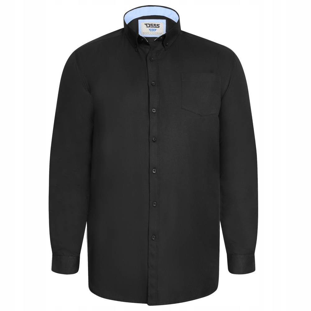 D555 košile pánská Richard nadměrná velikost 6XL černá