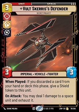 Karta Vult Skerris's Defender, Secret Project SWU LAW #076