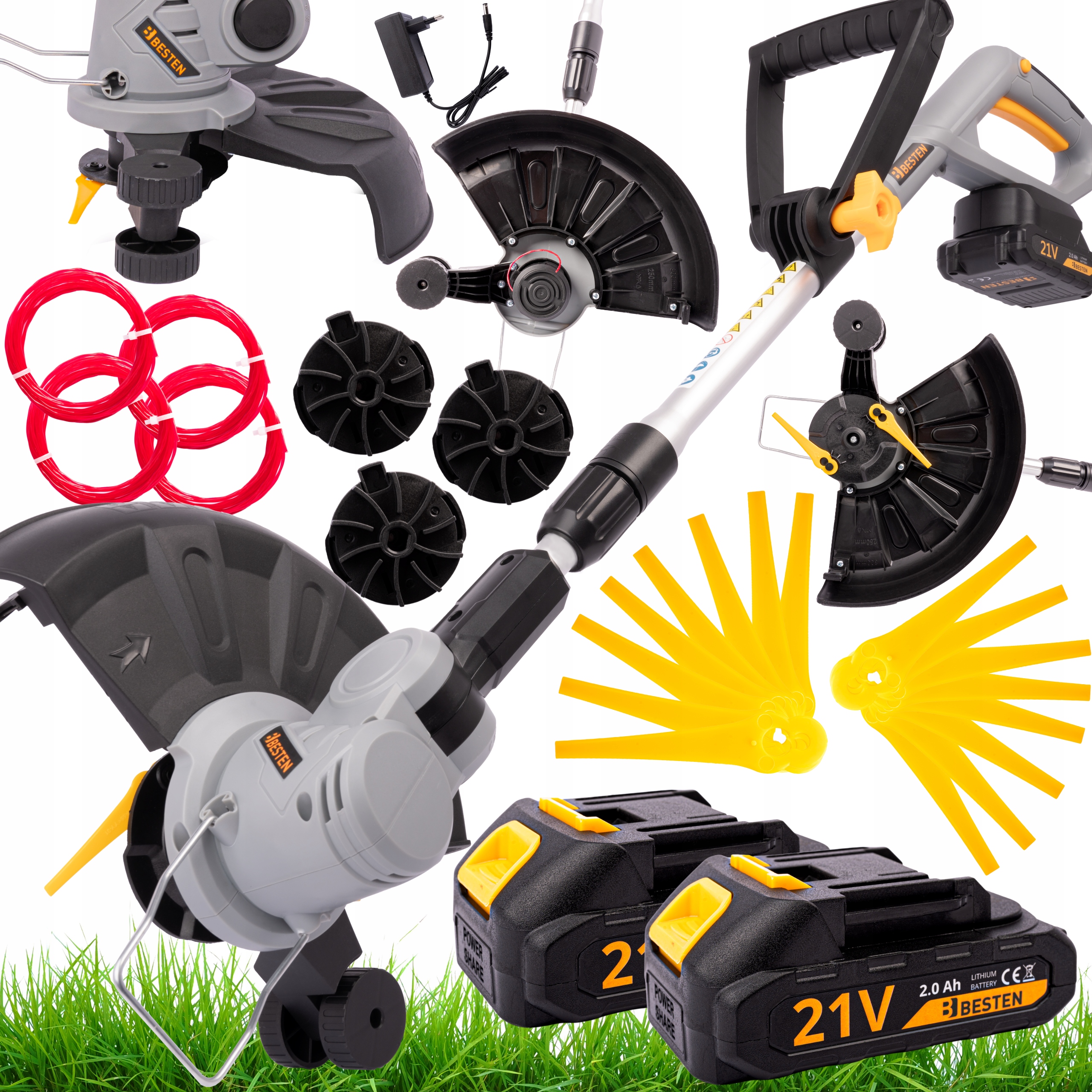 Akumulátorový Vyžínač Kosa Vyžínač Na Kolesách Na Trávu, Strunový Nože