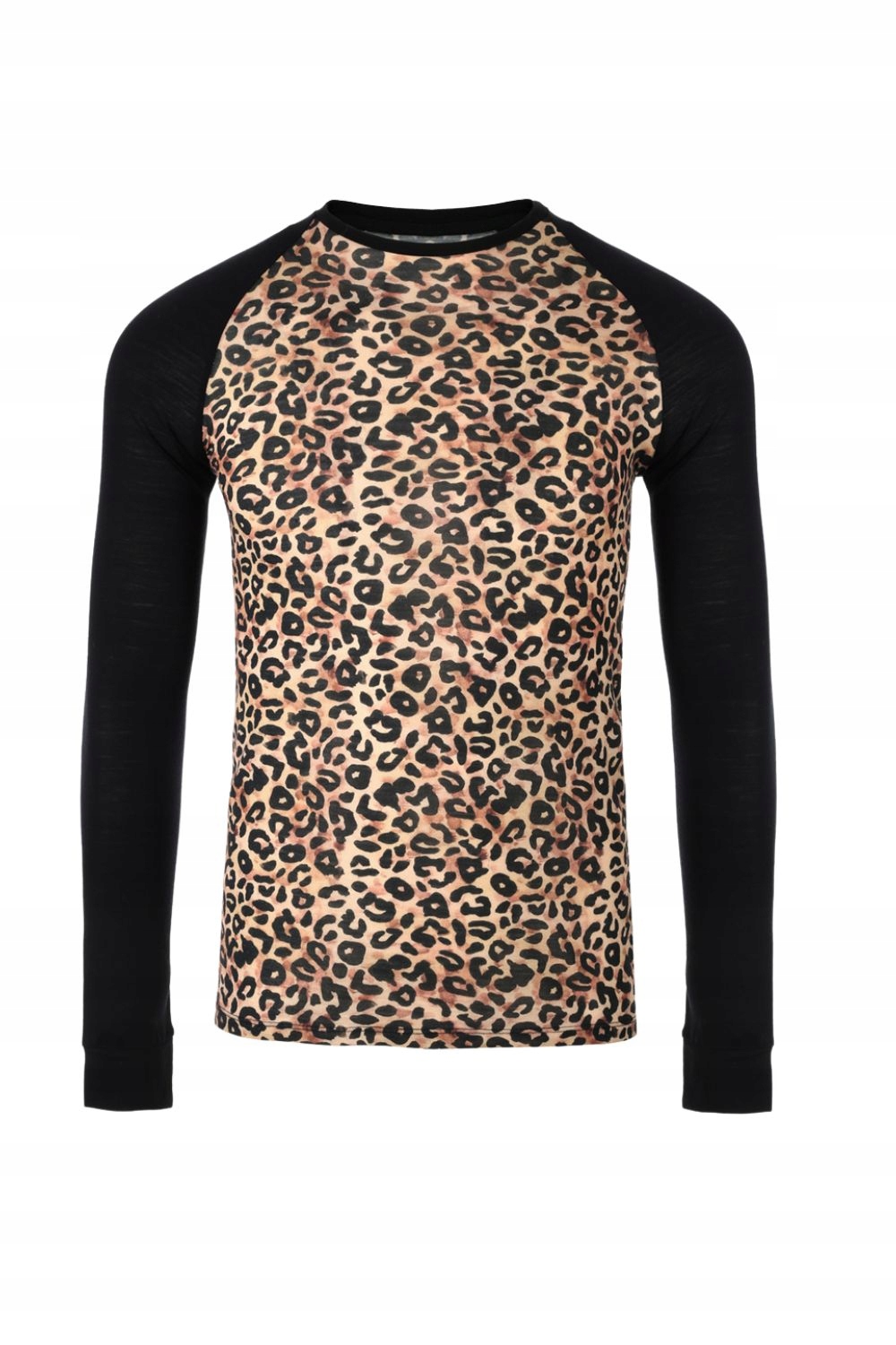 Koszulka z długim rękawem raglan męska 100% merino lightweight panterka XXL